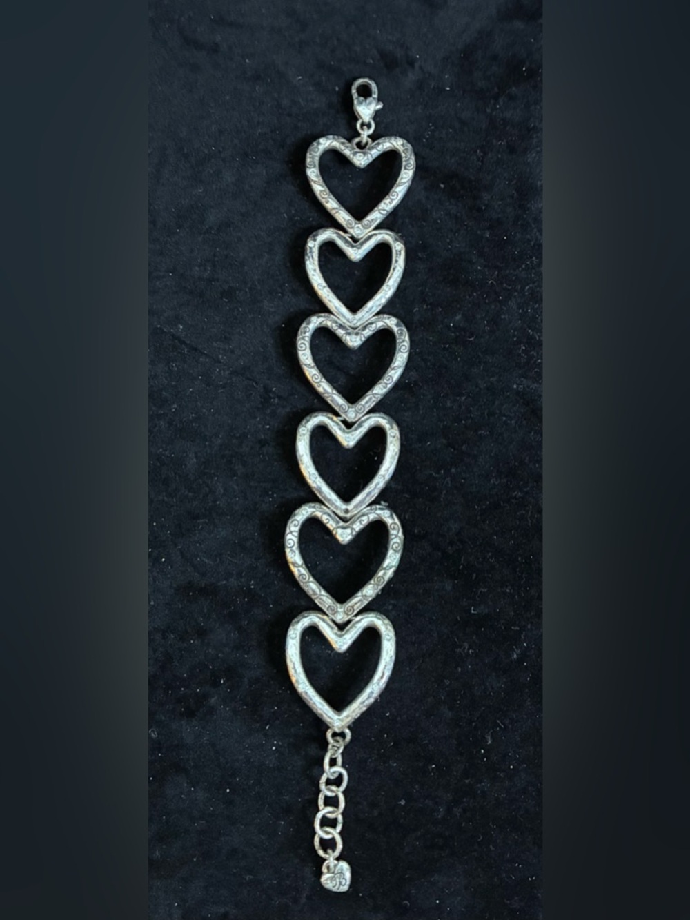 Brighton EUC Callie Love Heart Bracelet Antique silver tone - Picture 2 of 10